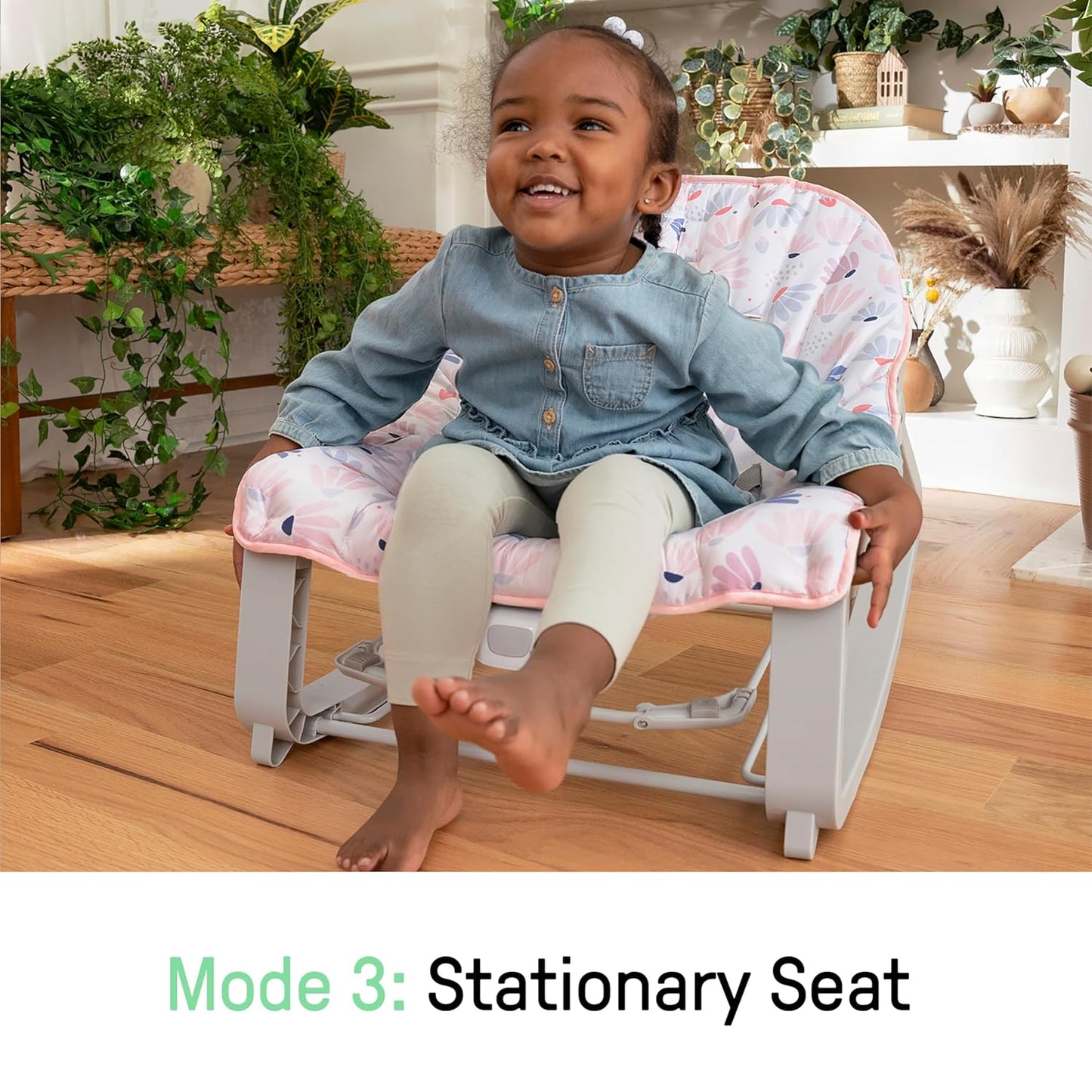 3-in-1 Babywippe mit Vibration und Spielbogen, Burst
