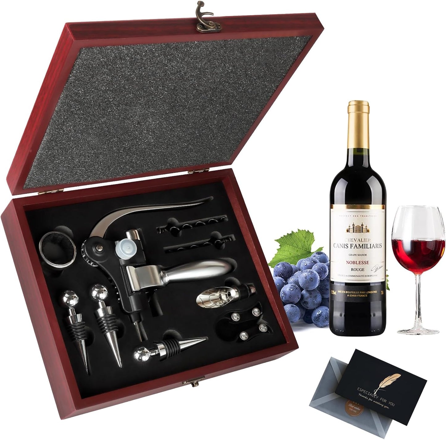 Korkenzieher Wein-Set (11-teilig, Geschenkbox)