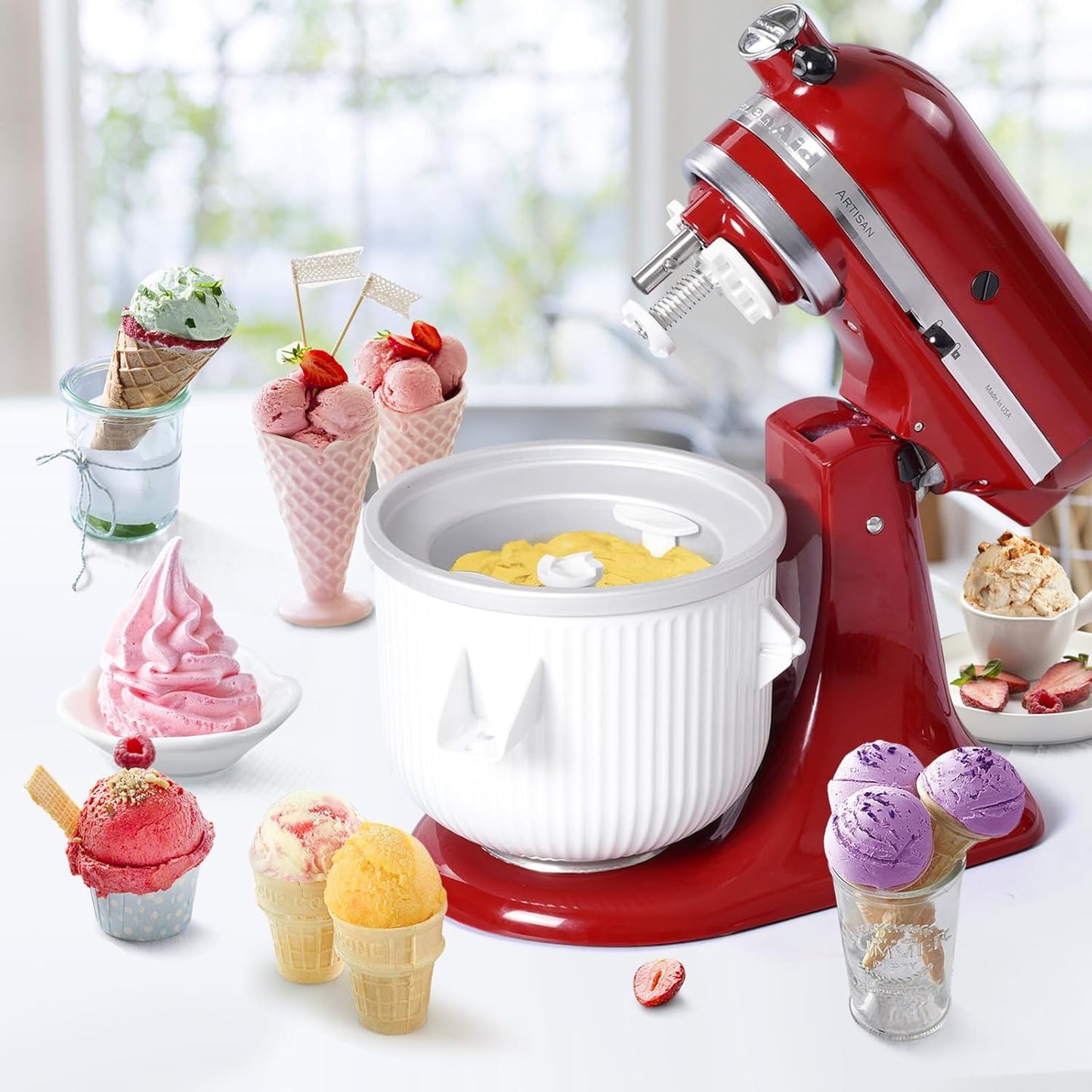 Eismaschinen-Aufsatz für Kitchenaid
