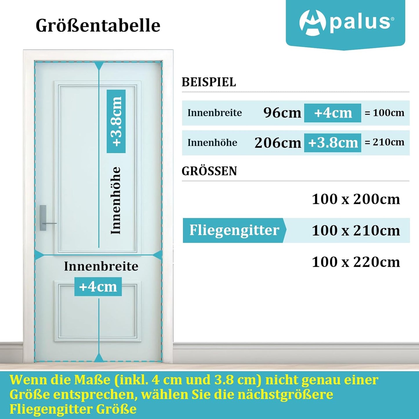 Magnet Fliegengitter Tür für Balkontüren (100x210 cm), 100x210 cm Prime Schwarz