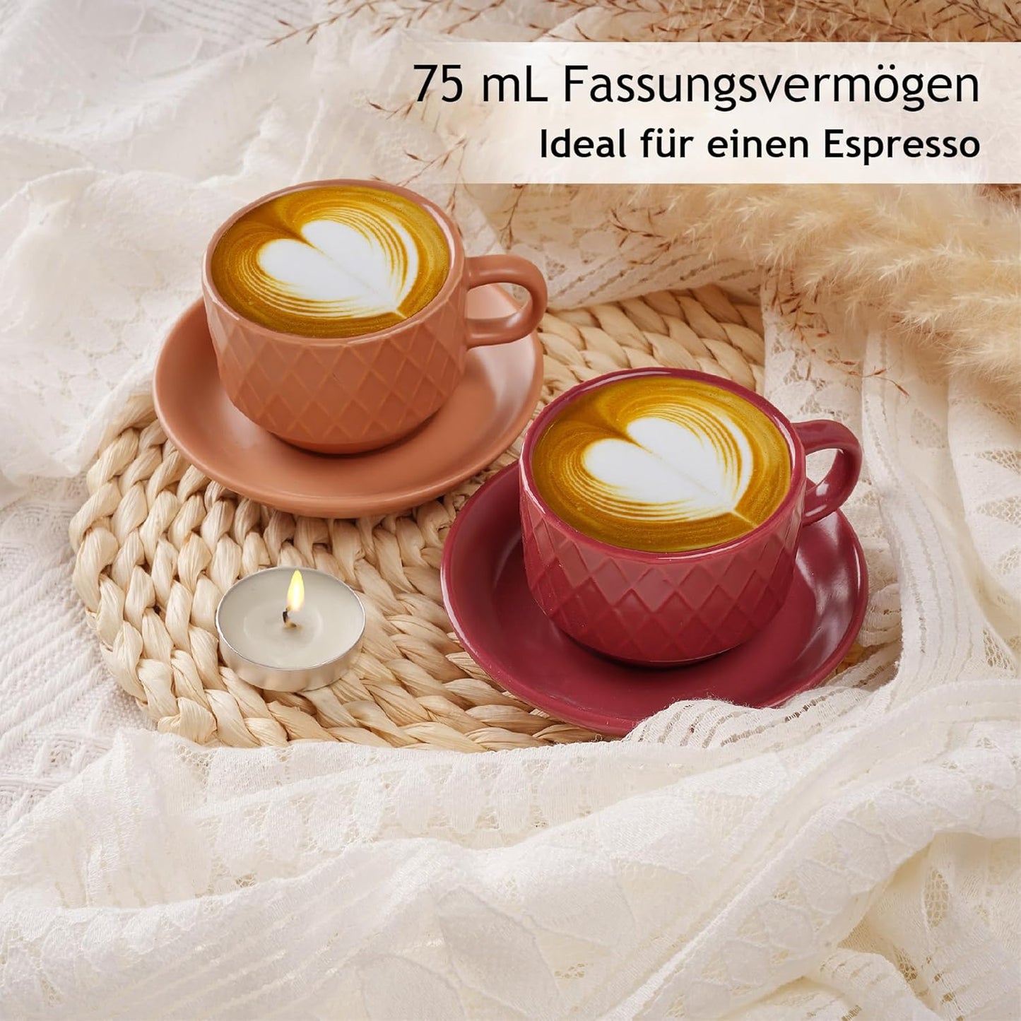 Espressotassen-Set mit Ständer, Magma