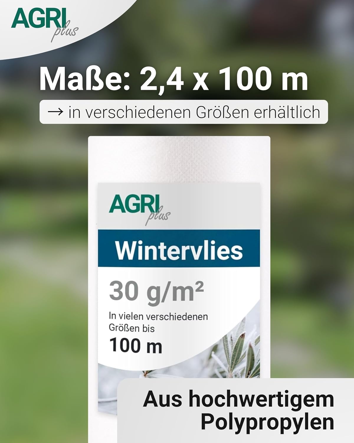 Frostschutzvlies 30 g/m², reissfest & atmungsaktiv, 2,40 x 100m