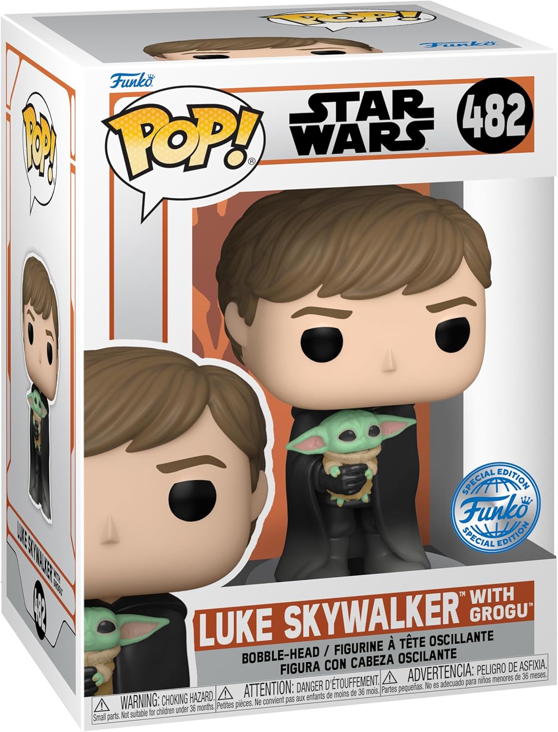 Pop! & Tee: Mandalorian - Luke Skywalker mit Grogu, S