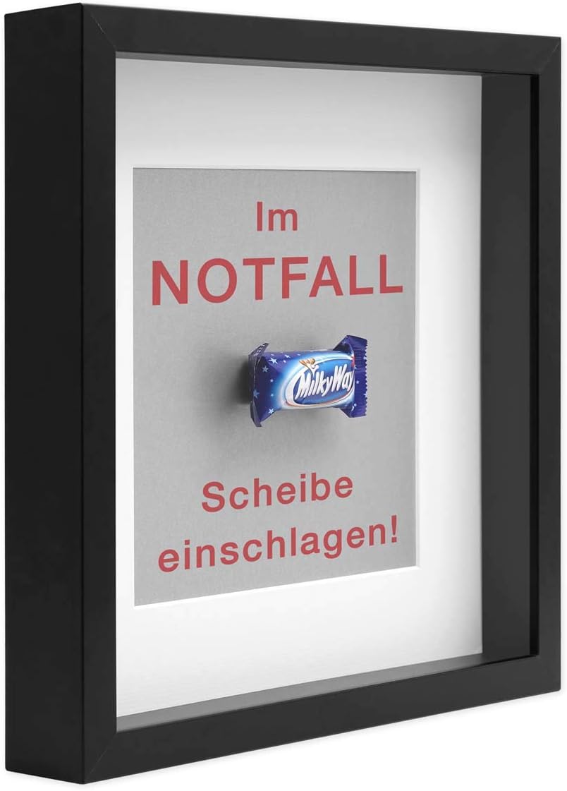 3D Objektrahmen zum Befüllen, 30x30 cm / 1x, Schwarz Tief