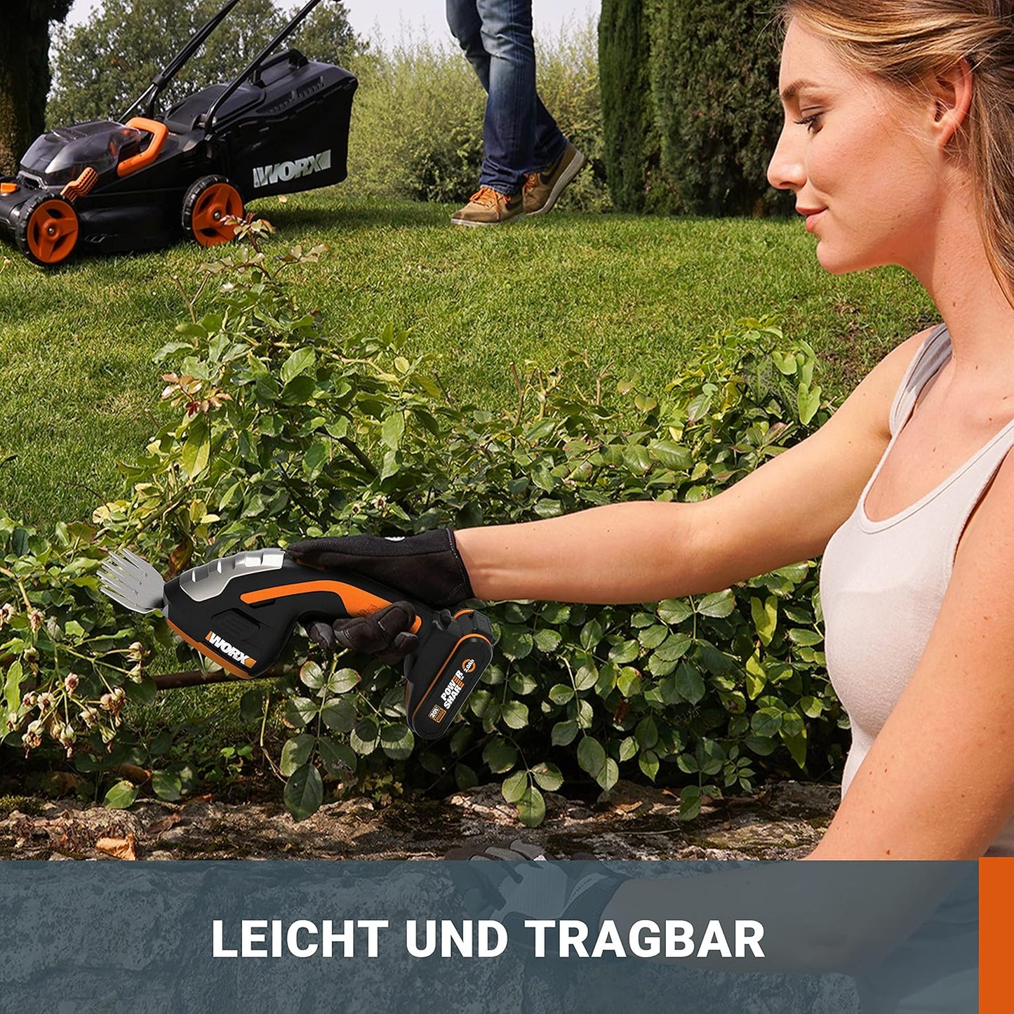 WG801E.9 Akku-Gras- und Strauchschere, ohne Akku Single