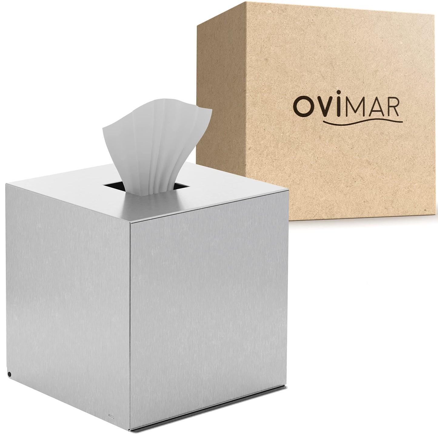 Quadratische Kosmetiktücher-Box, Argent