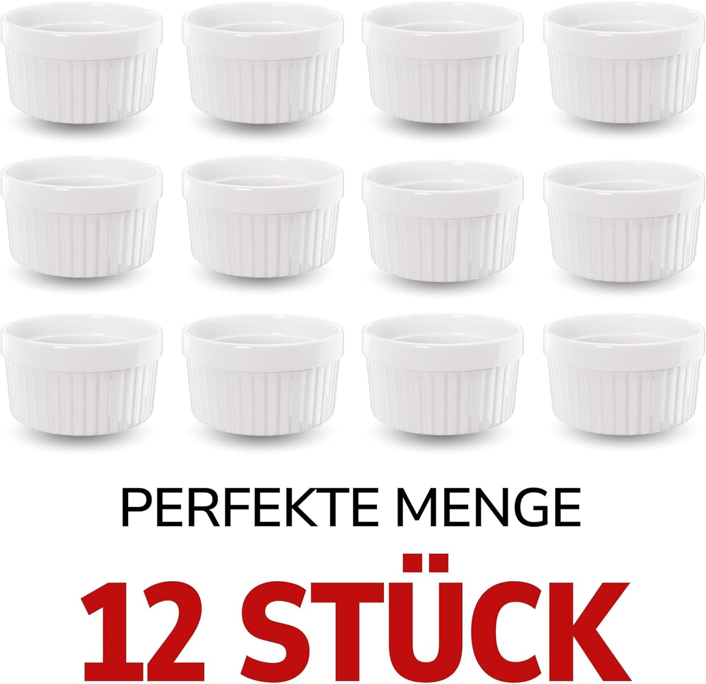 Ofenfeste Soufflé Förmchen, 12 count