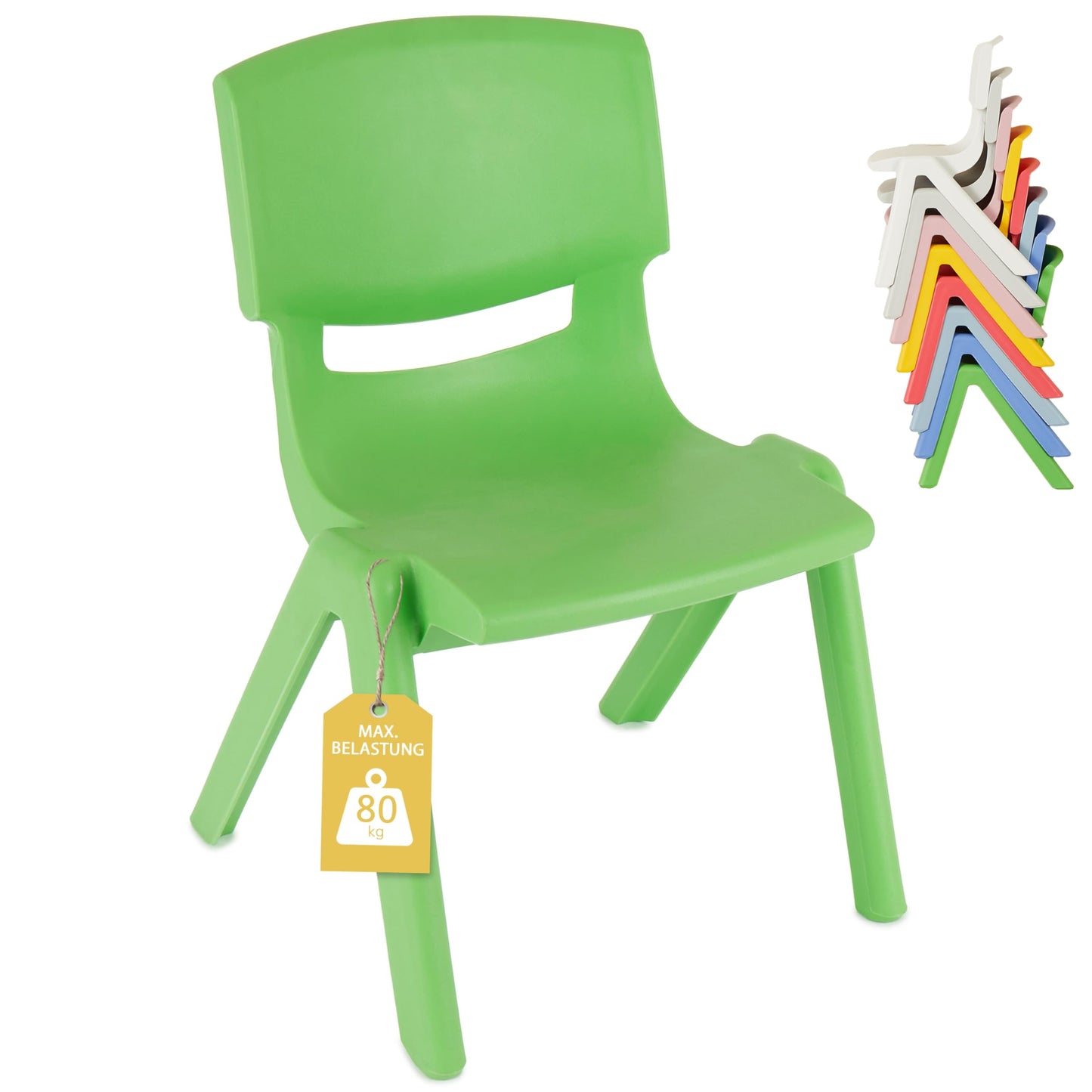 Stapelbarer Kinderstuhl, Grün