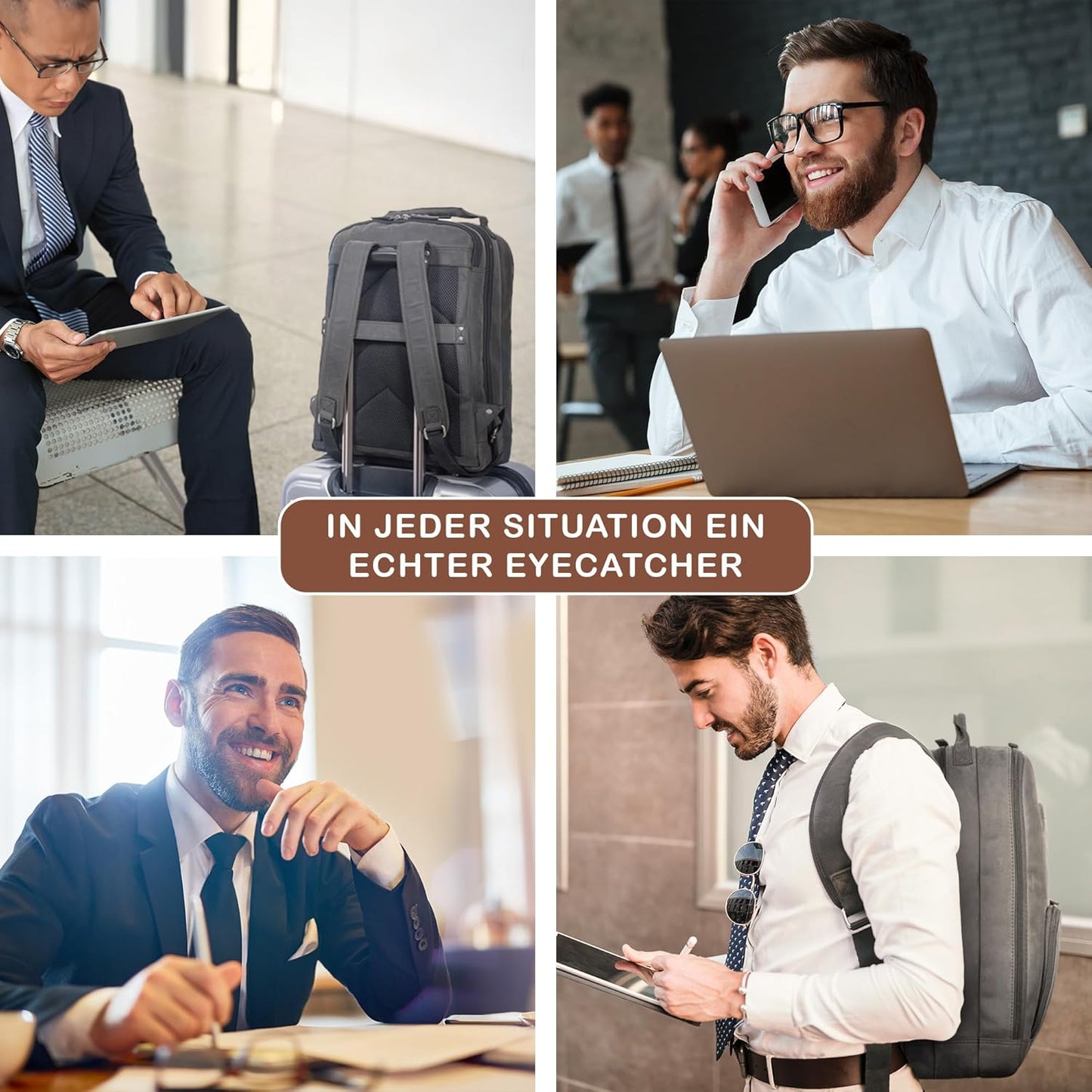 Harlow Businessrucksack, Anthrazit