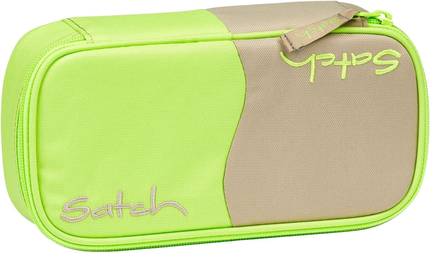 Schlamperbox mit Trenn- und Reissverschlussfach, Double Trouble - Beige