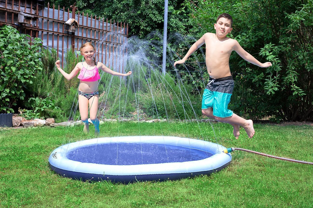Sprinklerpool Wasserspielmatte 2er-Set für Kinder & Hunde