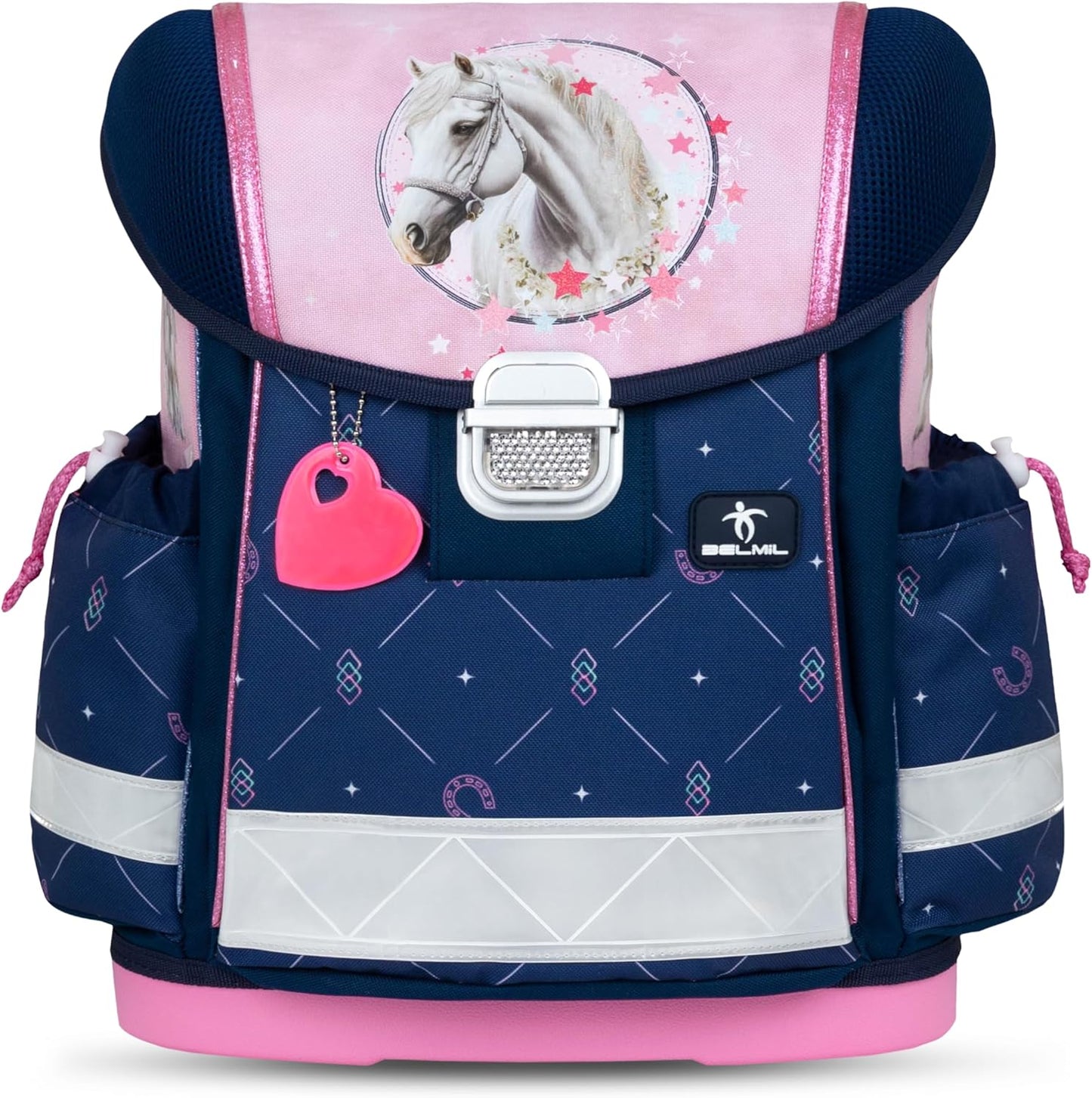 Classy Schulrucksack-Set, Amazing Horses