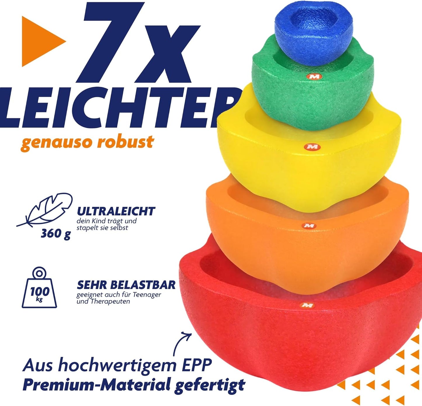 Balanciersteine für Kinder, regenbogen