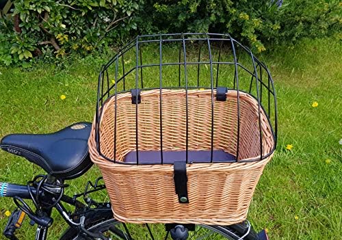 Hundefahrradkorb mit Gitter für Gepäckträger