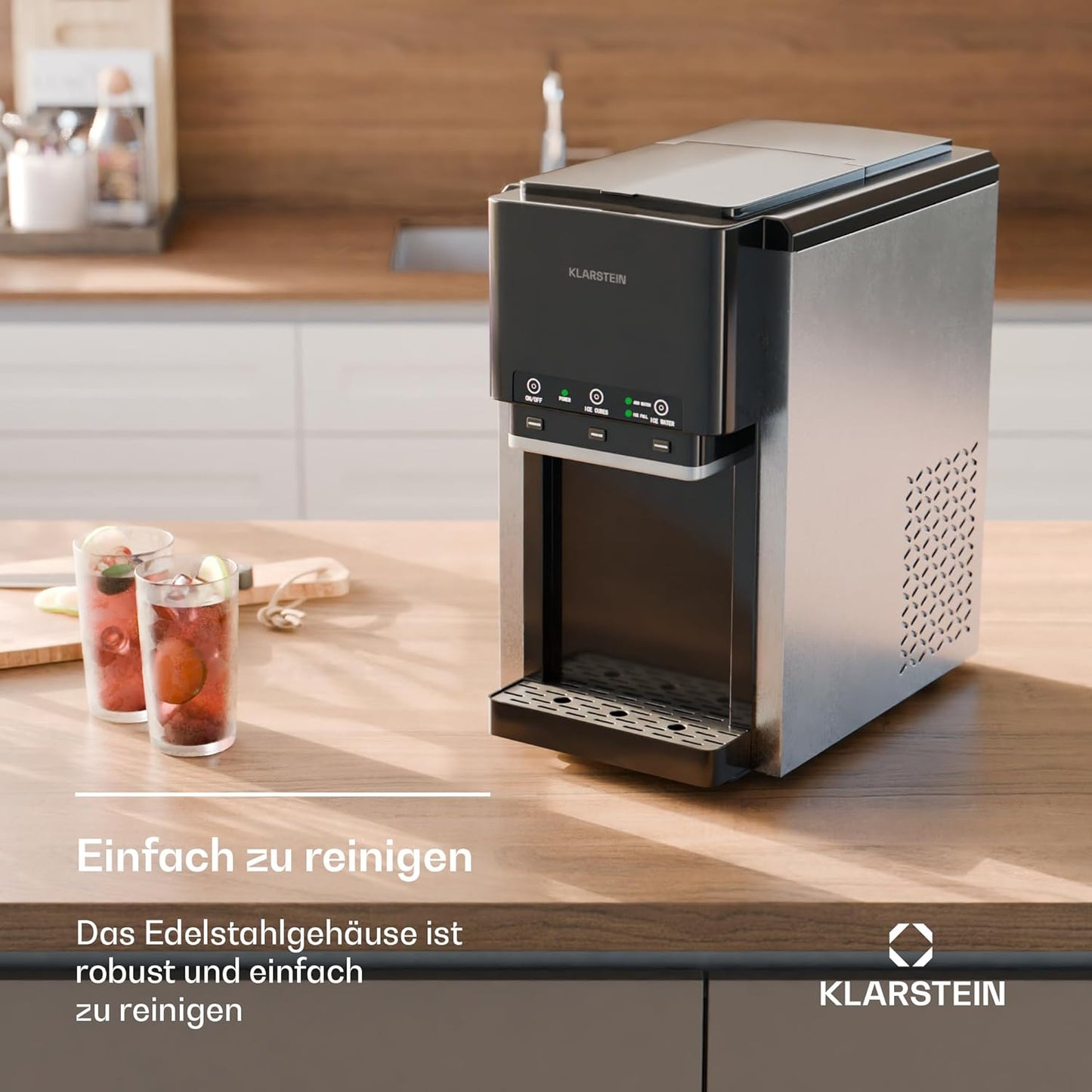 ArcticBlend 3in1 Eiswürfel- und Wasserspender mit Crushed Ice, 3 in1 Crushed Ice Mechanisch Schwarz