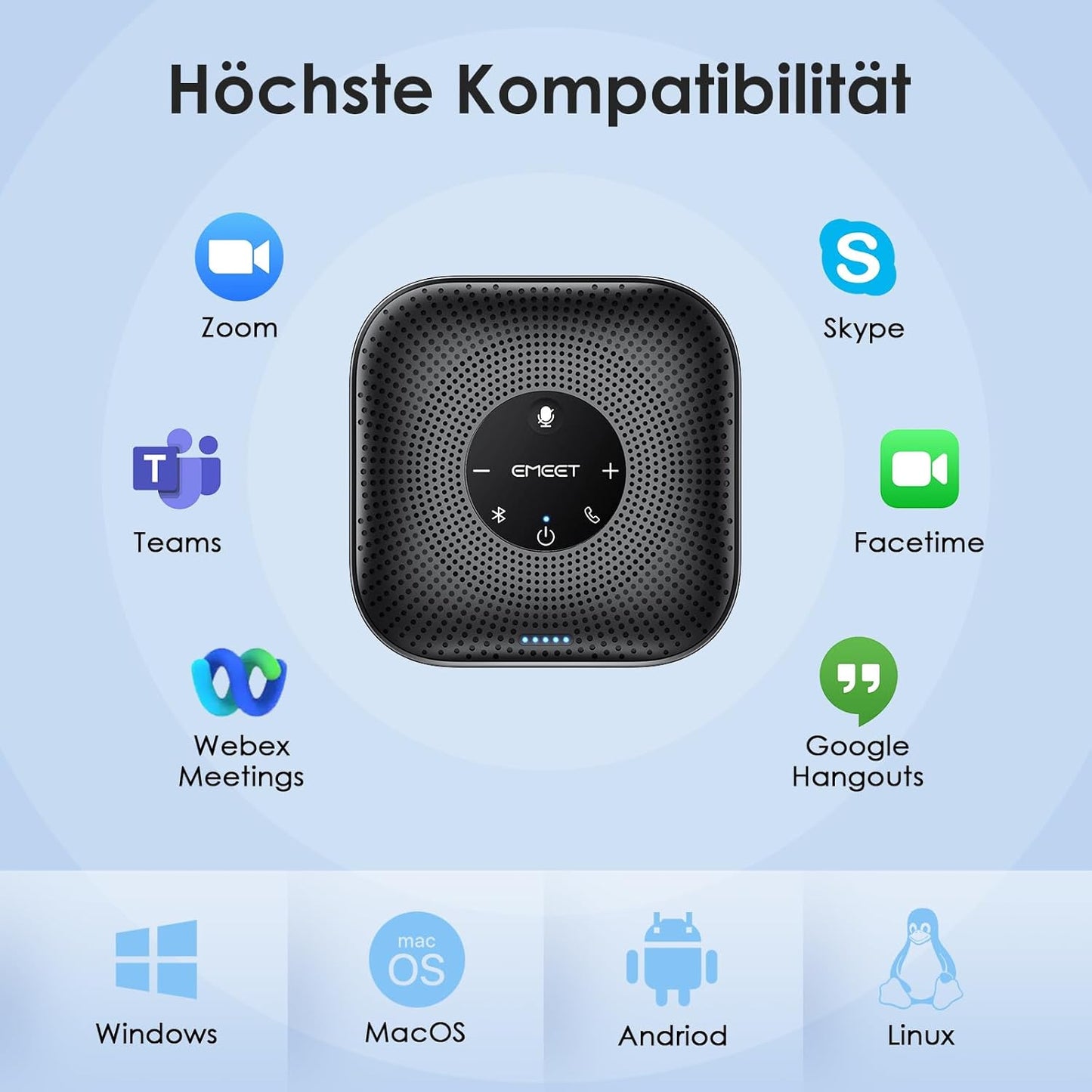 Konferenzlautsprecher M0 Plus mit AI Mikrofonen, M0 Plus