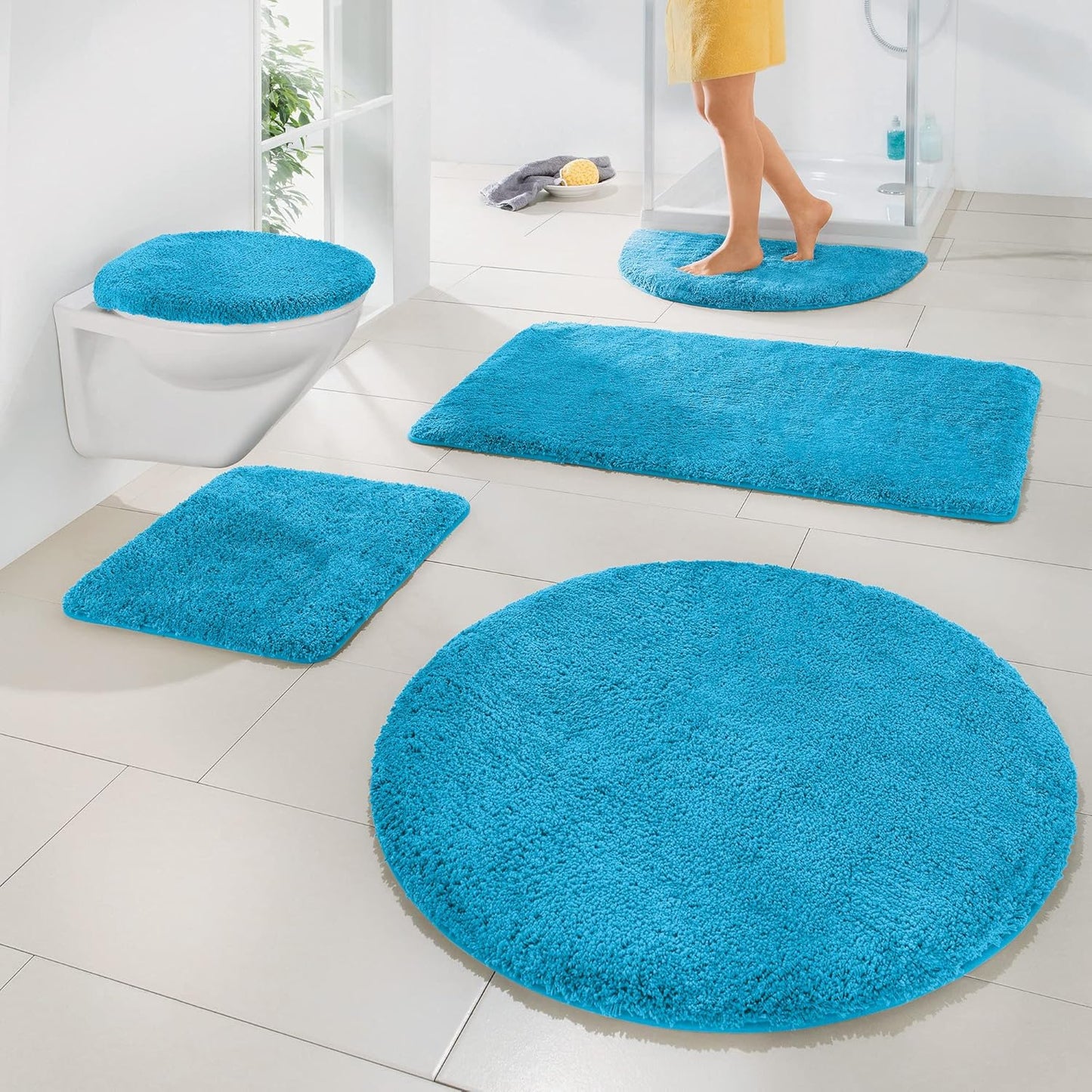 Badematte, Türkis Badematte - 70x120 cm