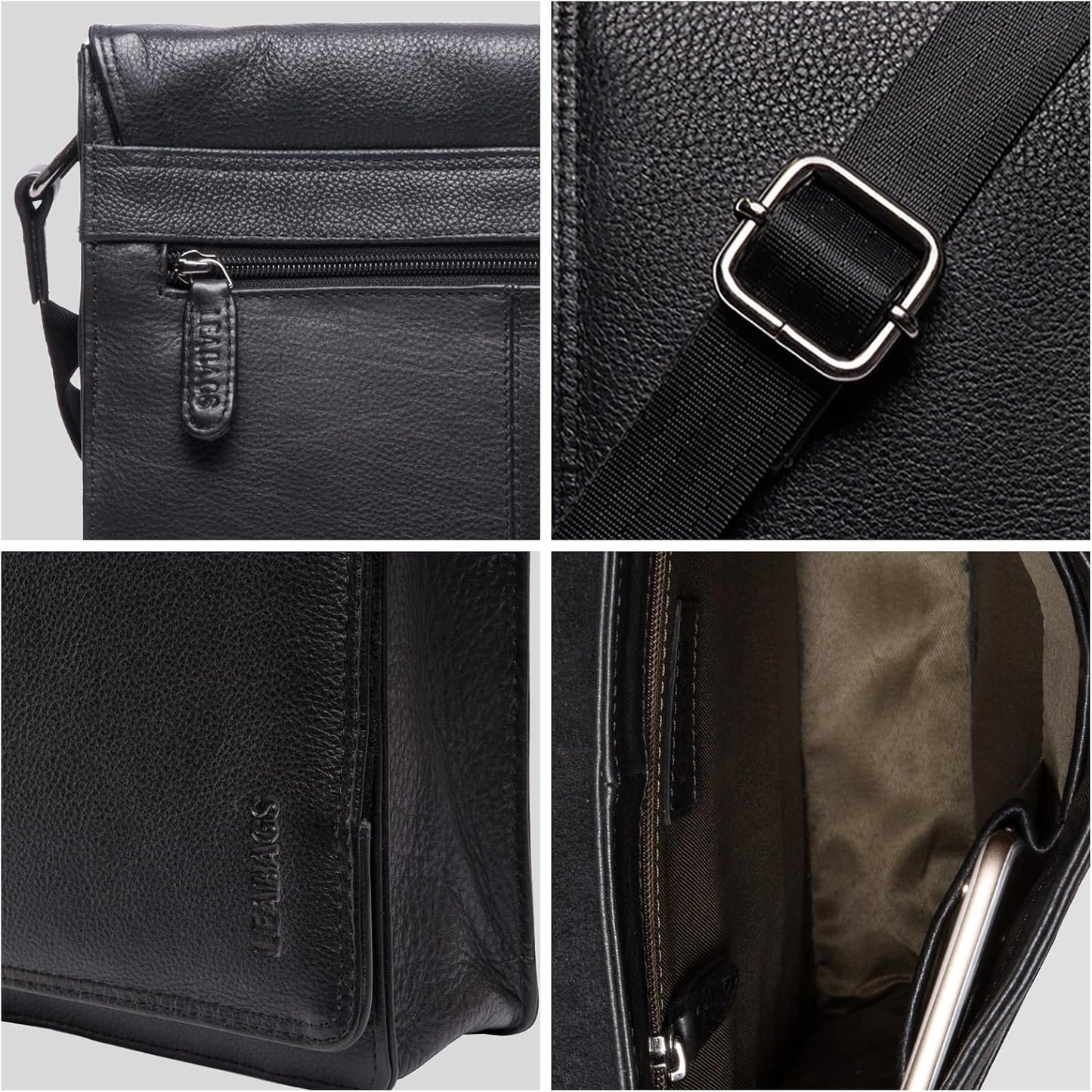 Umhängetasche London, L Onyx Black