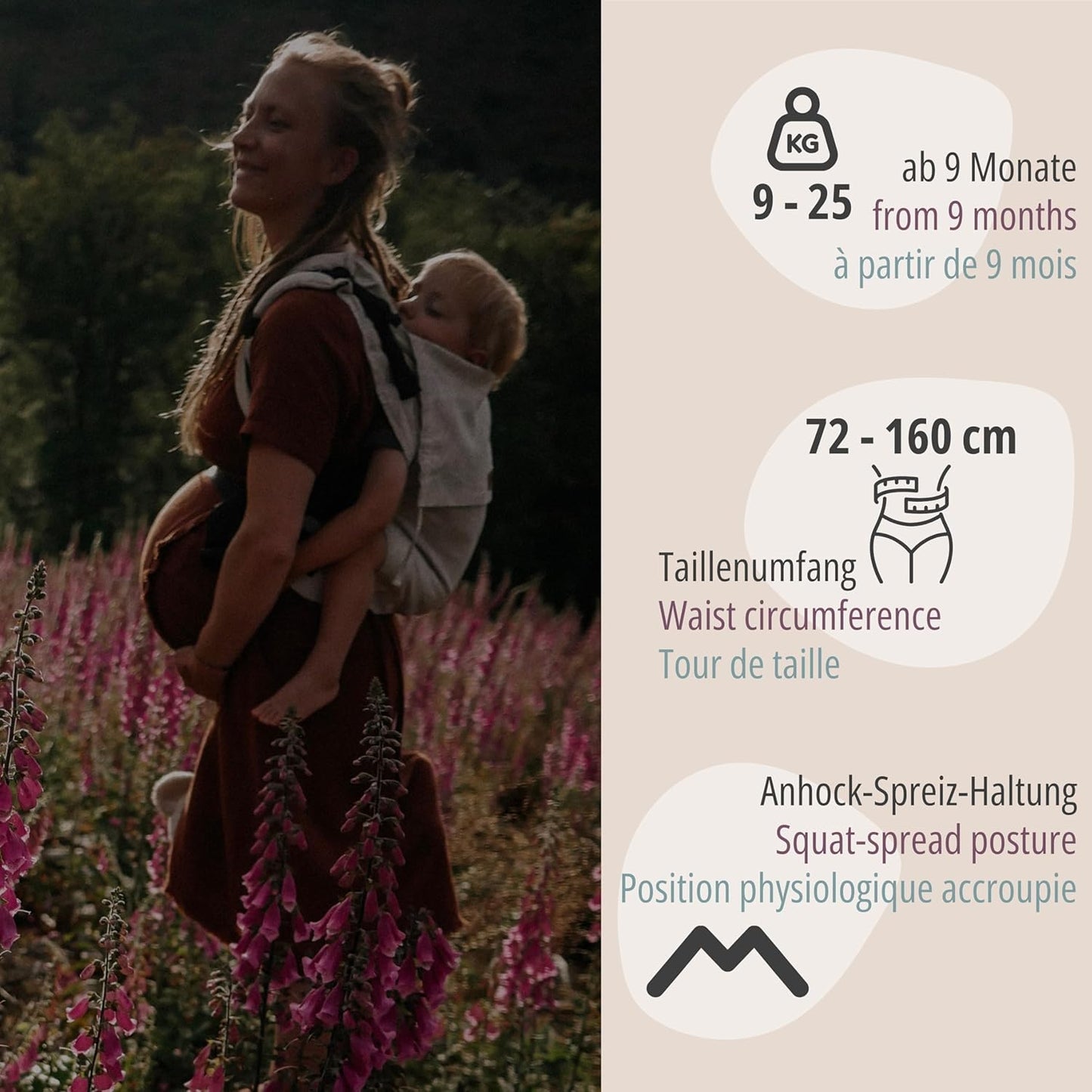 Babytrage für Kleinkinder, Grenada natur