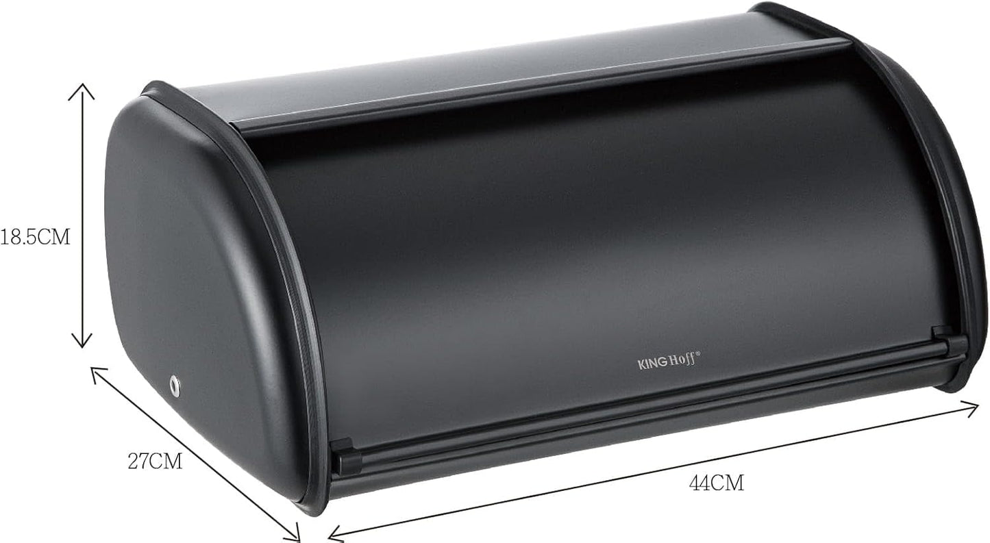 Brotkasten ‎KH-1834, Schwarz 44L x 27B x 18,5H cm