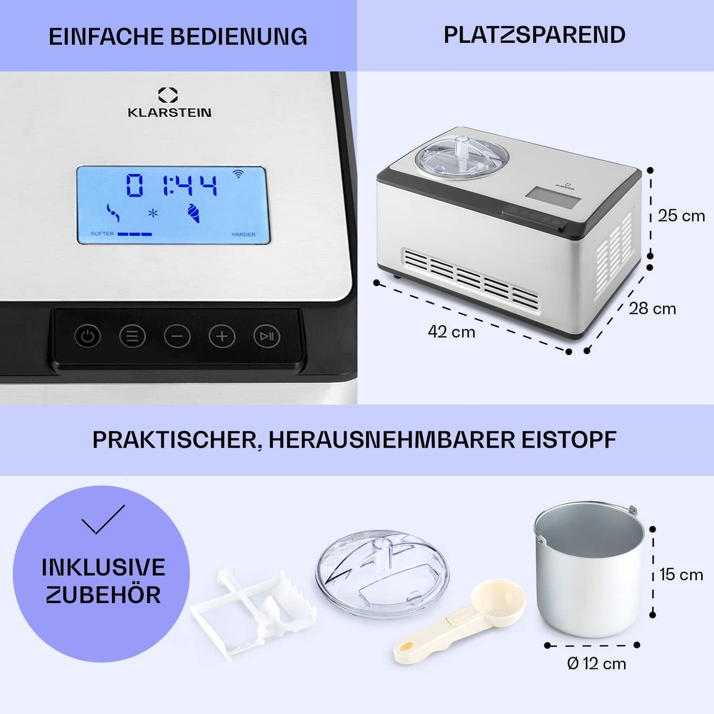 Softeismaschine mit WiFi/App-Funktion
