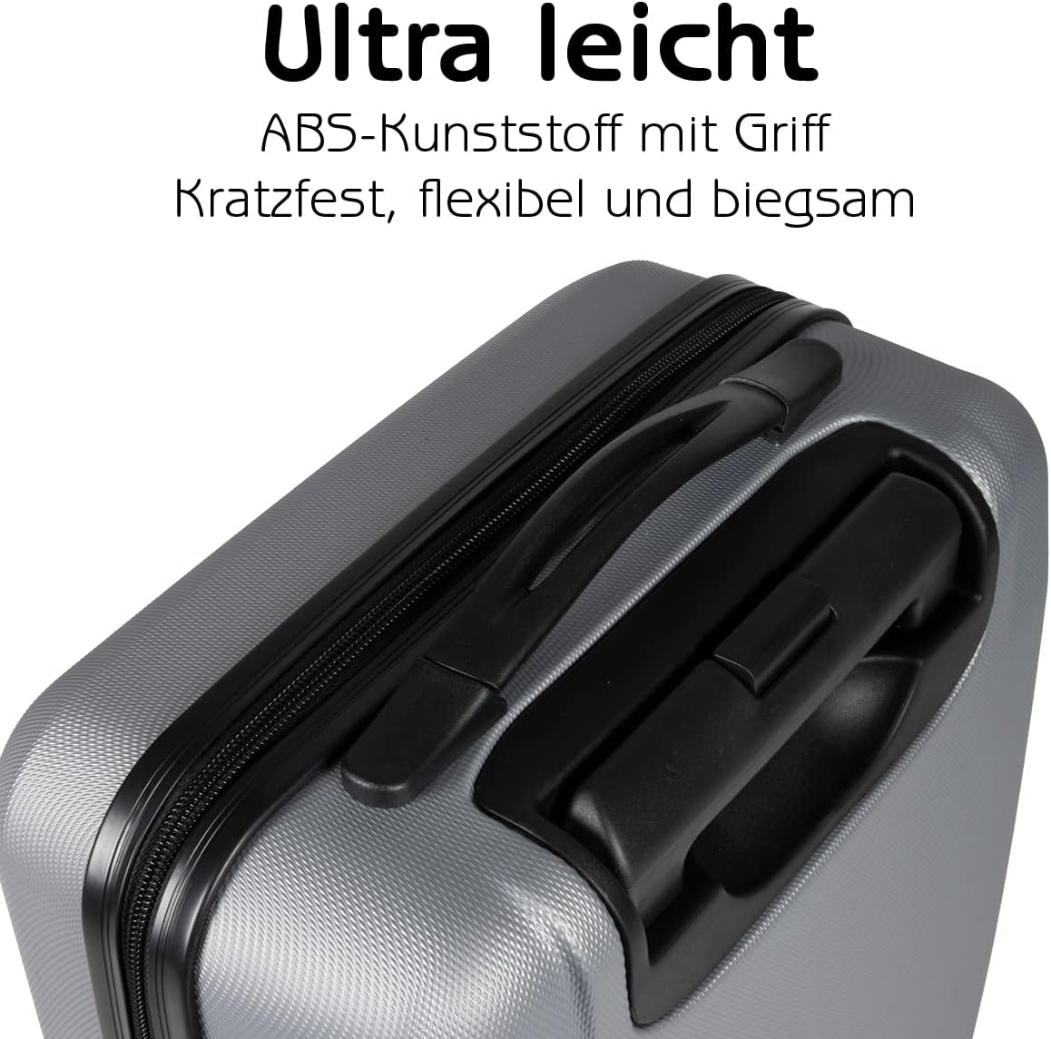 Trolley Set 18/22/26" ABS 3pcs, 3-Teilig Grau Grau