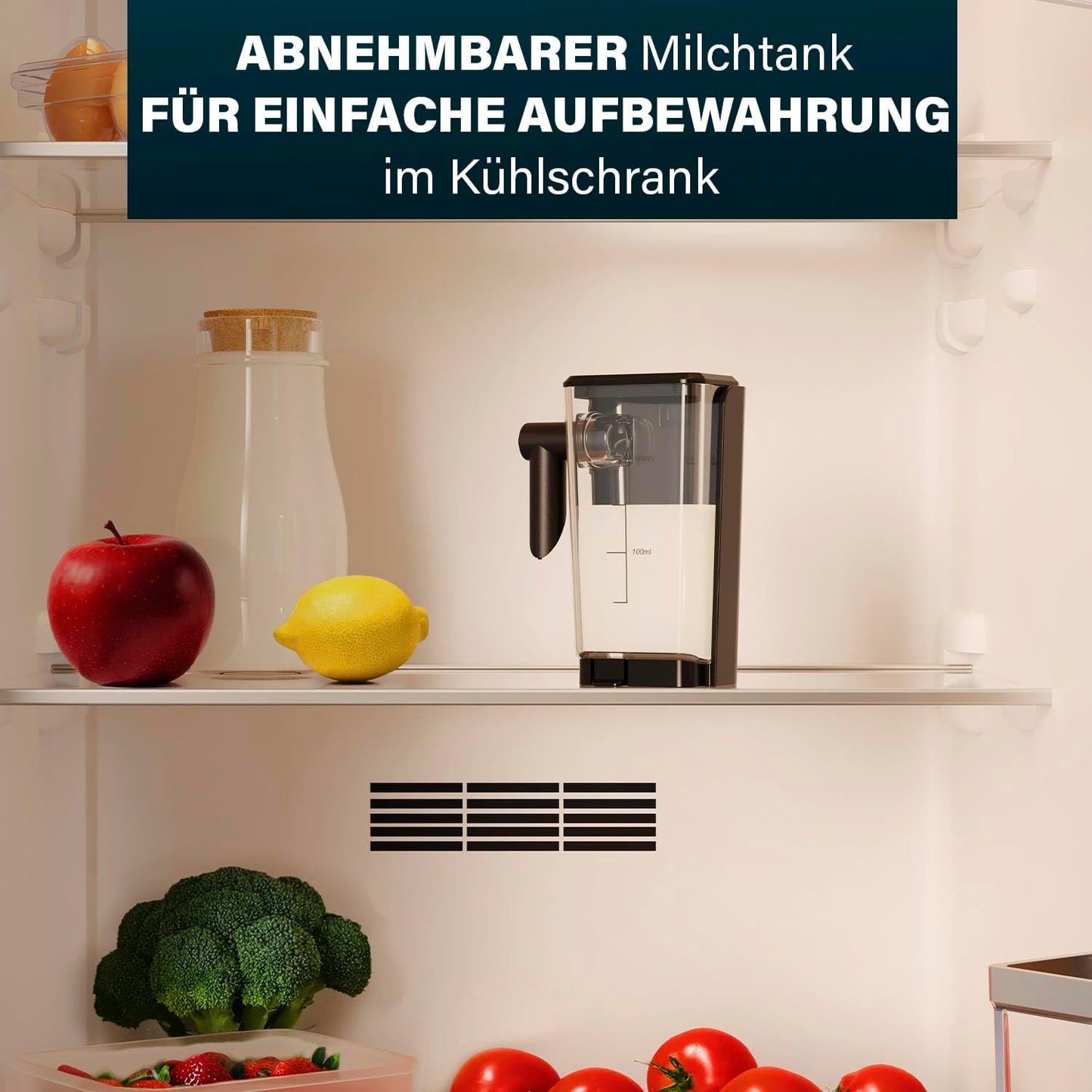 Kapselmaschine mit Milchsystem, Mit automatischem Milchsystem