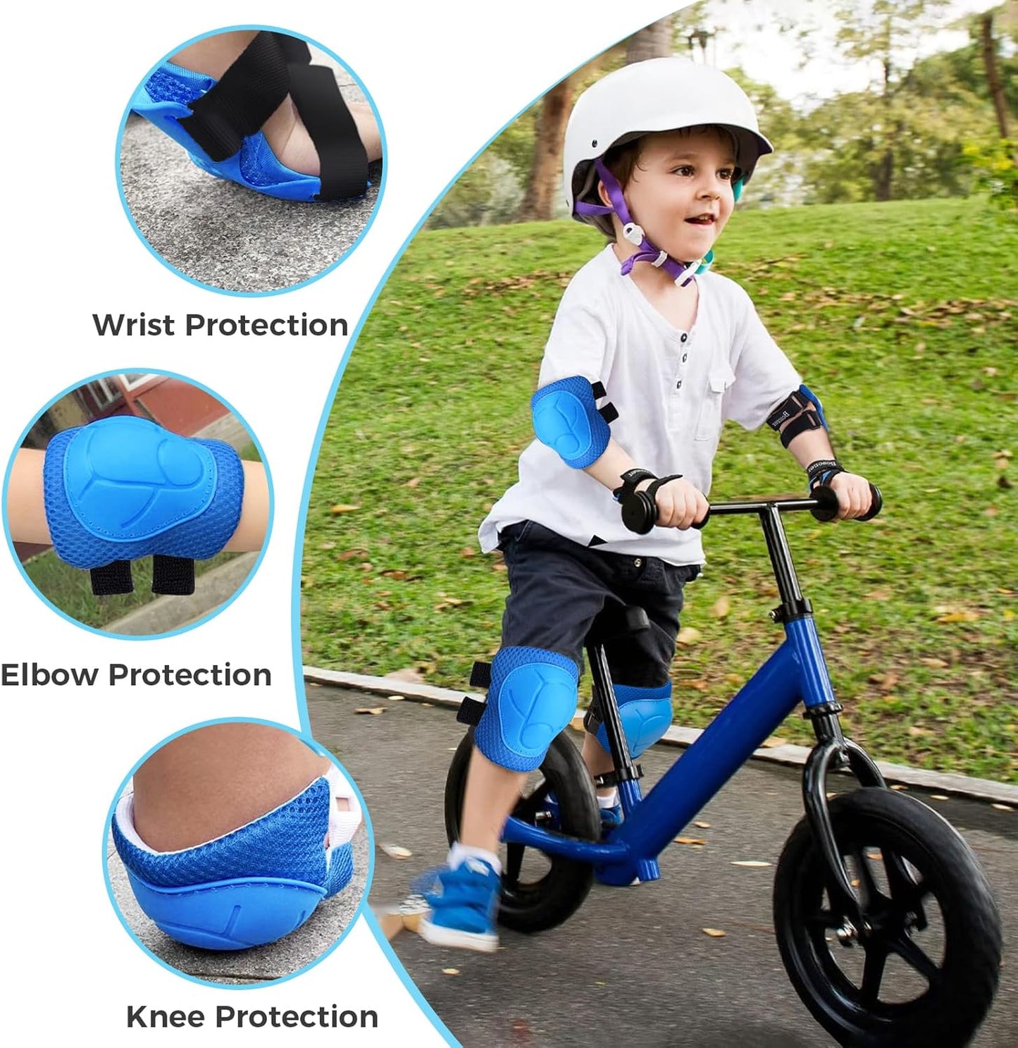 6-teiliges Protektoren-Set für Kinder, Blau