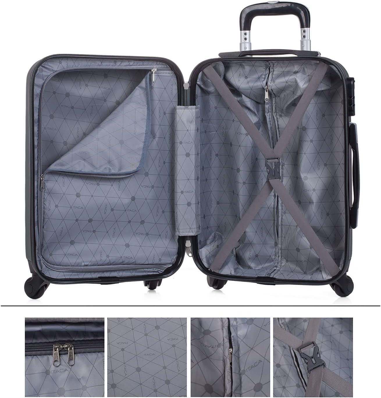 Reisekoffer Set, Antrazit S + M + L + XS