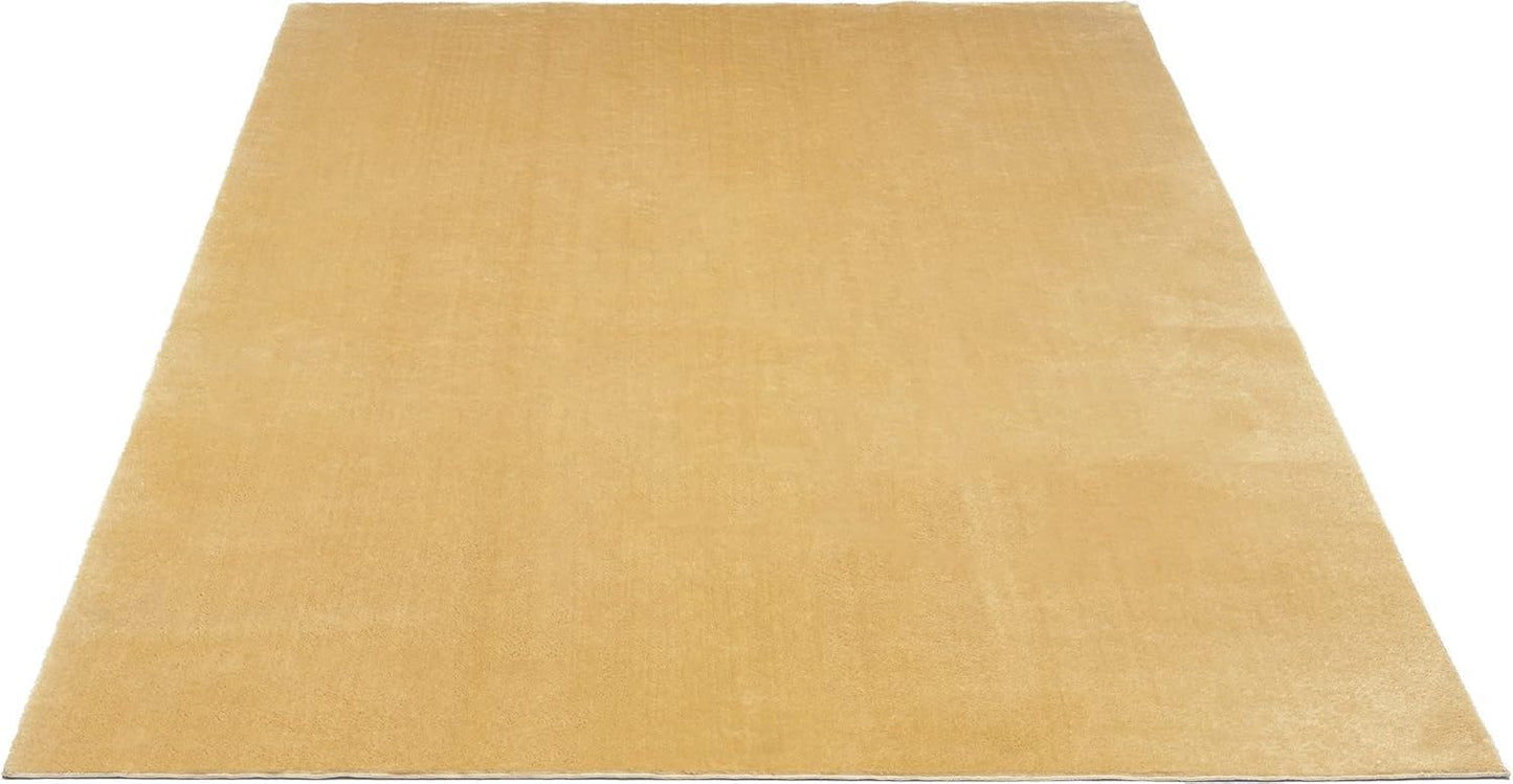Relax Badezimmerteppich, rutschfest, flauschig und waschbar, 80 x 150 cm Gold