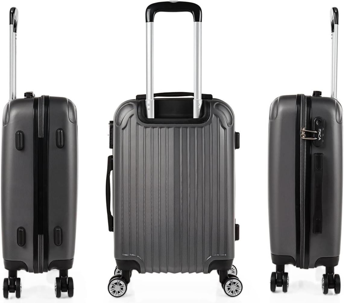 Handgepäckkoffer mit Beauty Case, Antrazit S + XS
