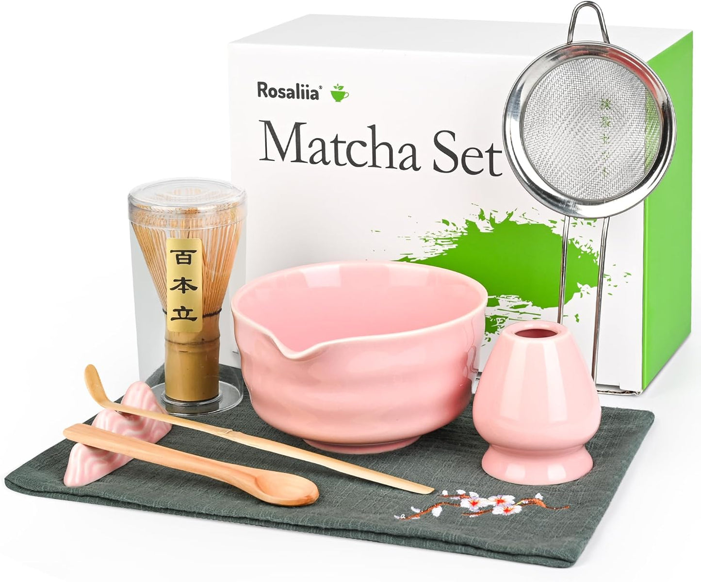 Matcha-Schneebesen-Set, Pink