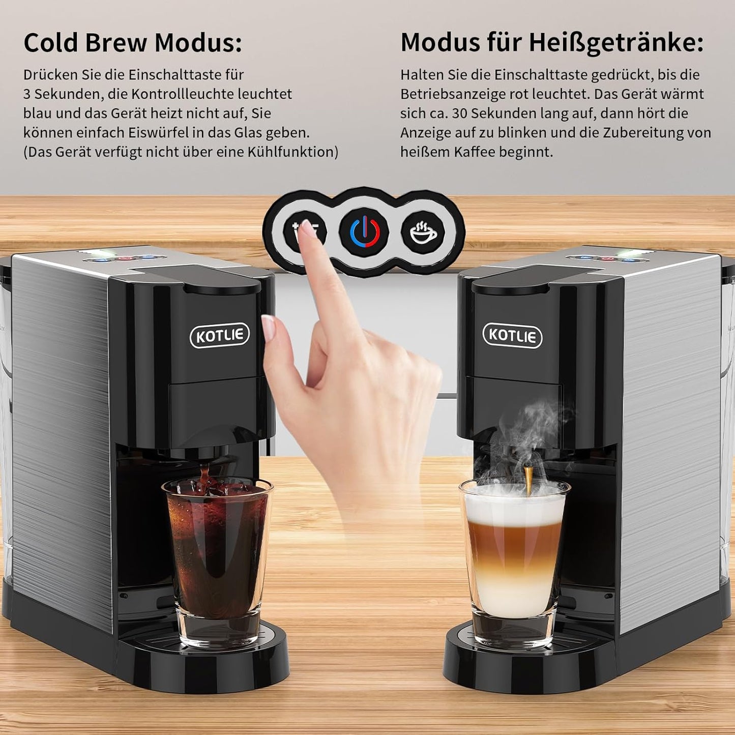 5-in-1 Kaffeemaschine, Schwarz