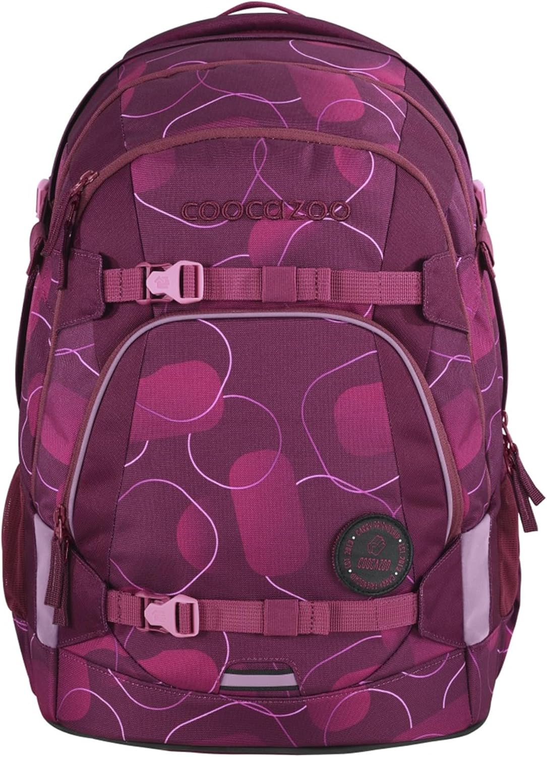 Ergonomisches Schulrucksack-Set Mate Berry Bubbles & Follow Me, 3-teilig, Berry Bubbles & Follow Me - Lila - Rosa
