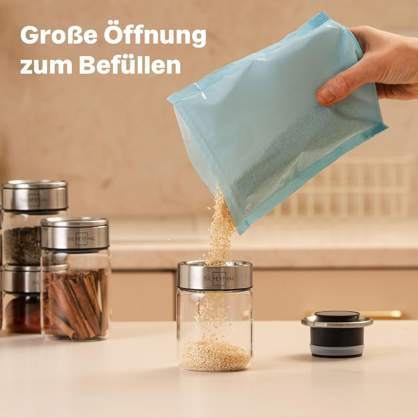 Gewürzgläser-Set mit Klickdeckel, 12x 100 ml, Set 12x 100 ml