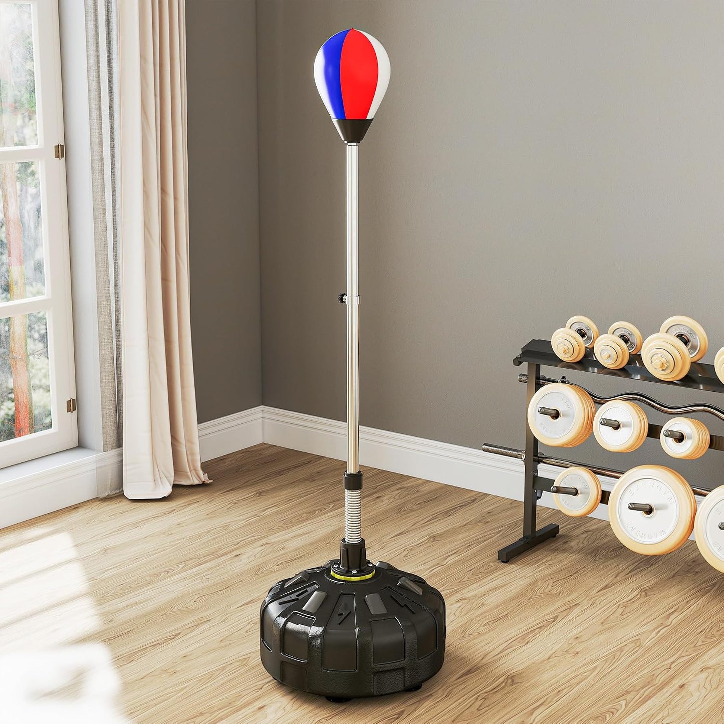 Punchingball mit befüllbarer Basis und aufpusstbarer Schlagbirne