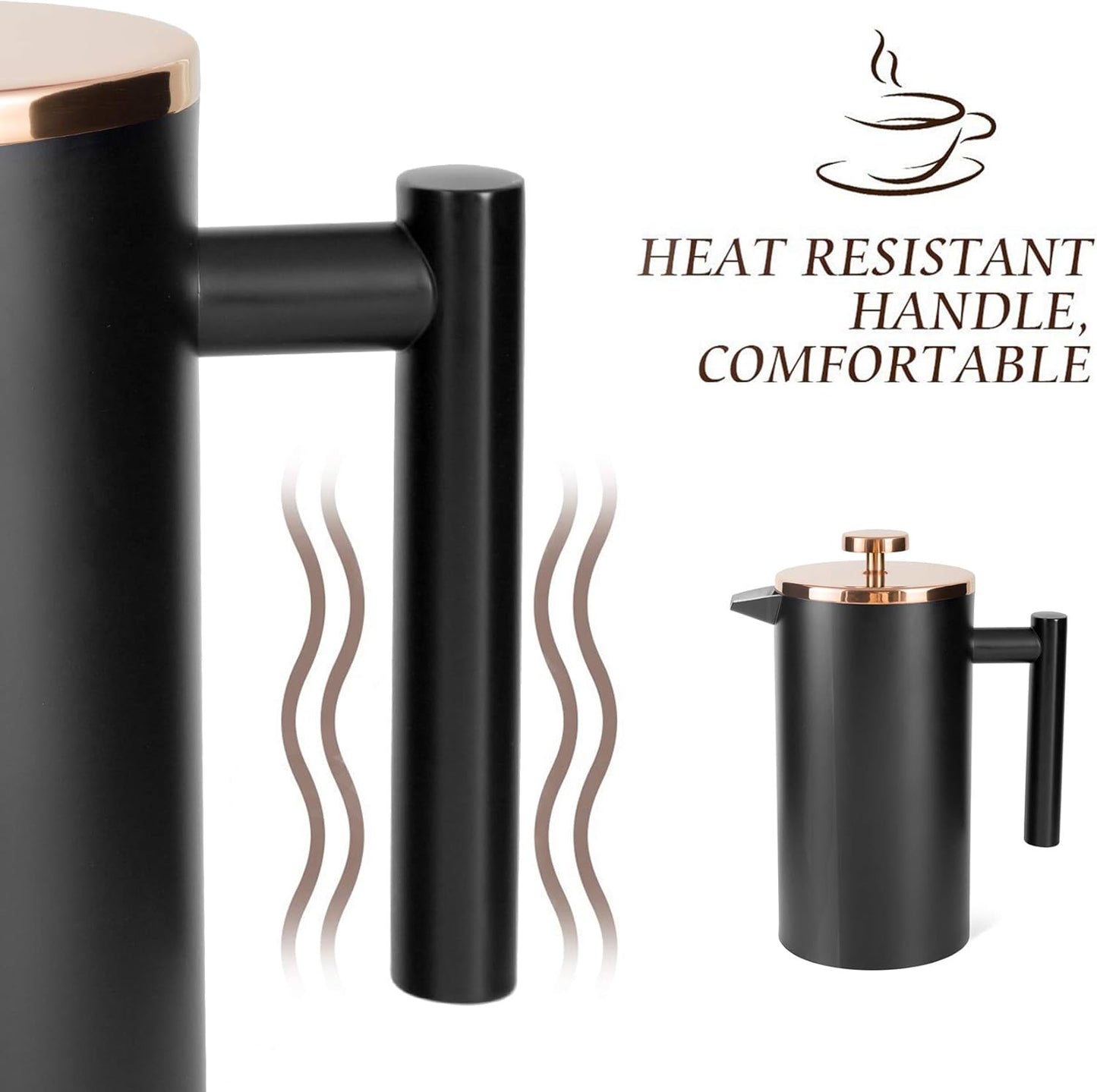 French Press, 1000ml / Schwarz