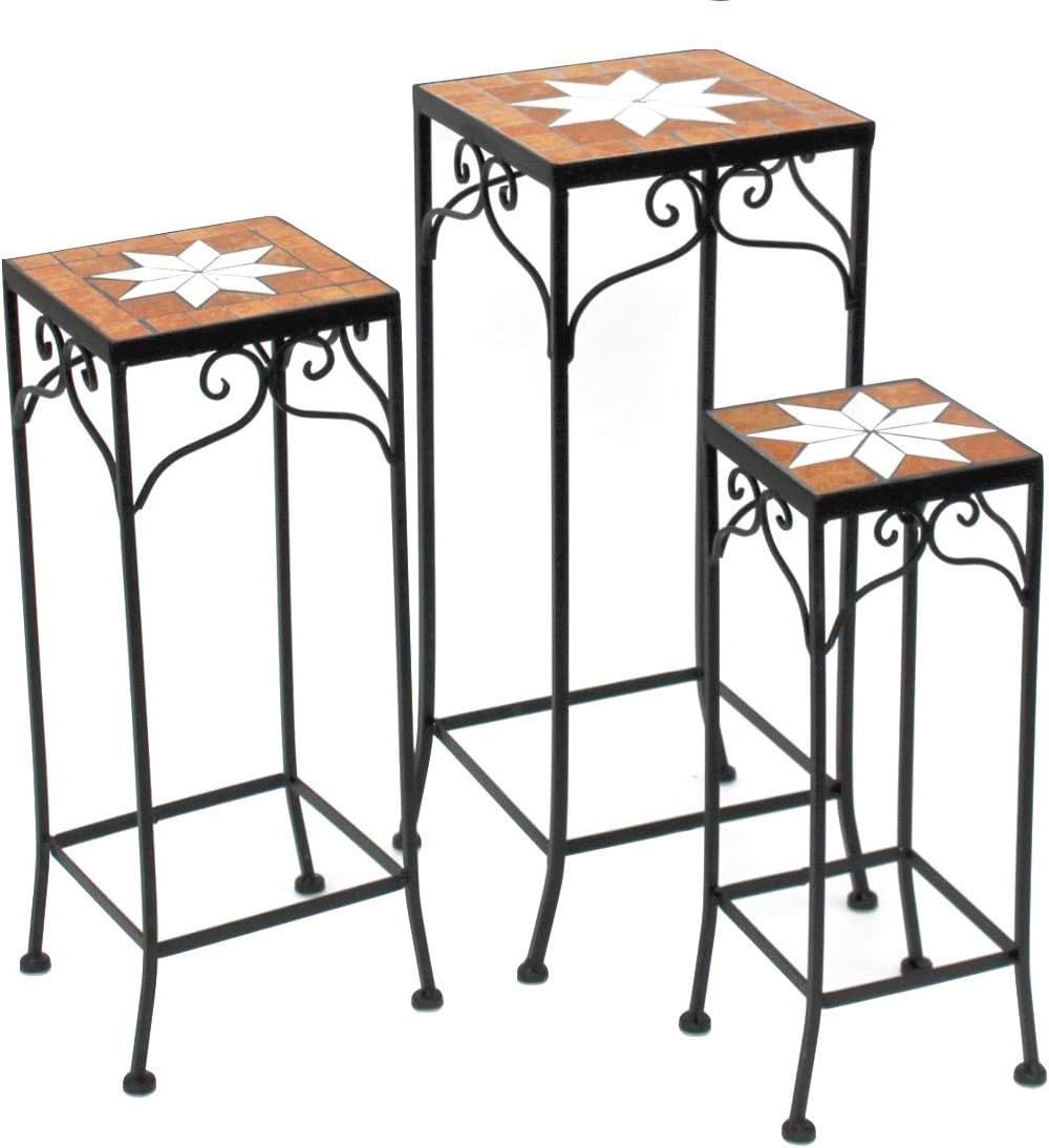 3er-Set Blumenhocker Mosaik