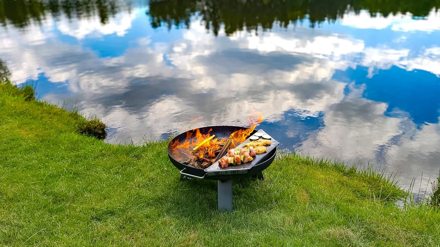 Grillplatte aus Stahl, Stahl 60 Cm