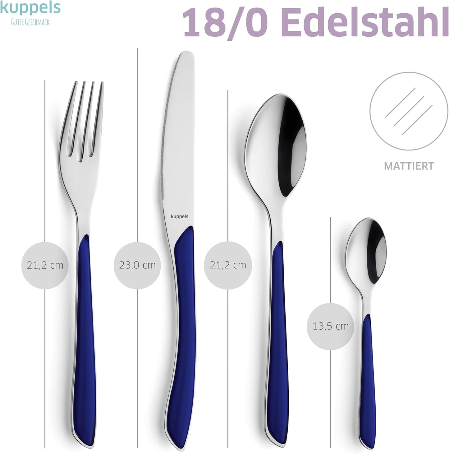 PRISMA Besteckset 44-teilig, 24-teilig Indigoblau | 44-teilig