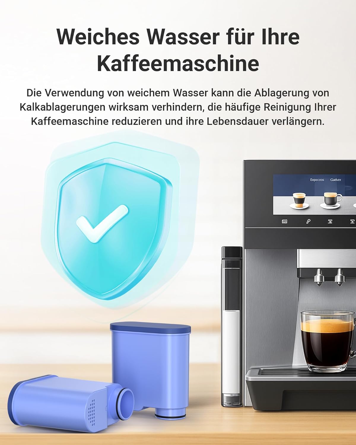 12 x Ersatzwasserfilter für Philips Kaffeemaschinen, 12 Stück (1er Pack)