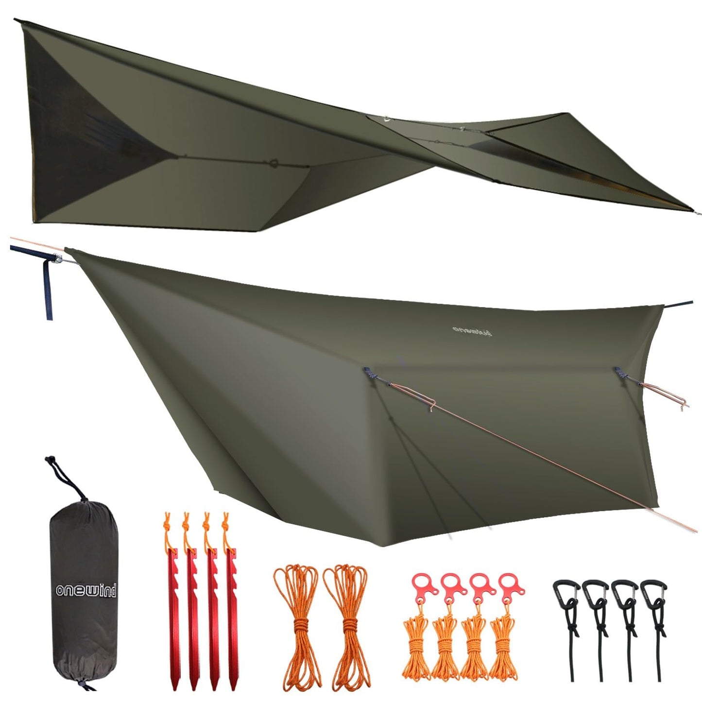 Hängemattenplane mit Türen, Od Green 3,6x3m
