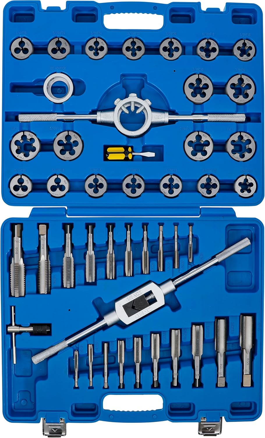 Gewindeschneid-Satz, 45-tlg. | Zoll, 1/4" - 1"