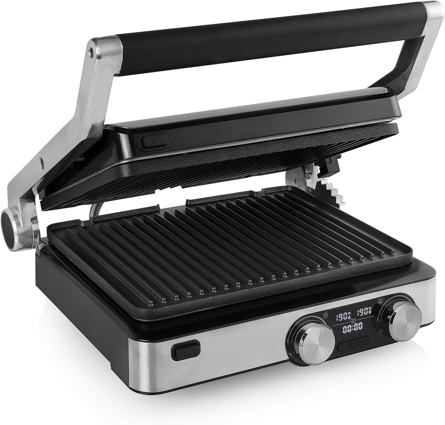 Digitaler Tischgrill Master Pro 2 mit 2 Thermostaten, Digitaler Kontaktgrill