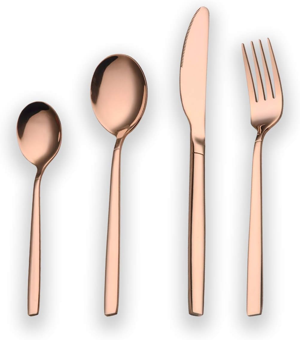 Besteckset für 6 Personen (24-teilig), Roségold 5. Roségold