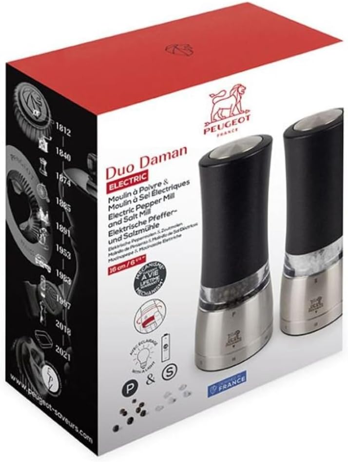 Elektrische Salz und Pfeffermühle, Duo Pfeffermühle & Salzmühle - Schwarz