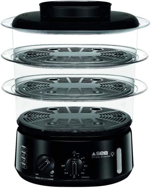 Simply Invents Dampfgarer VC110800 mit 3 Schalen, Warmhaltefunktion