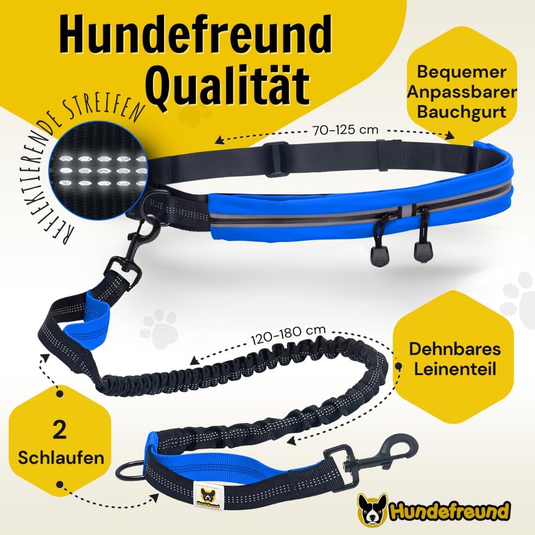 Joggingleine mit Bauchgurt für Hunde