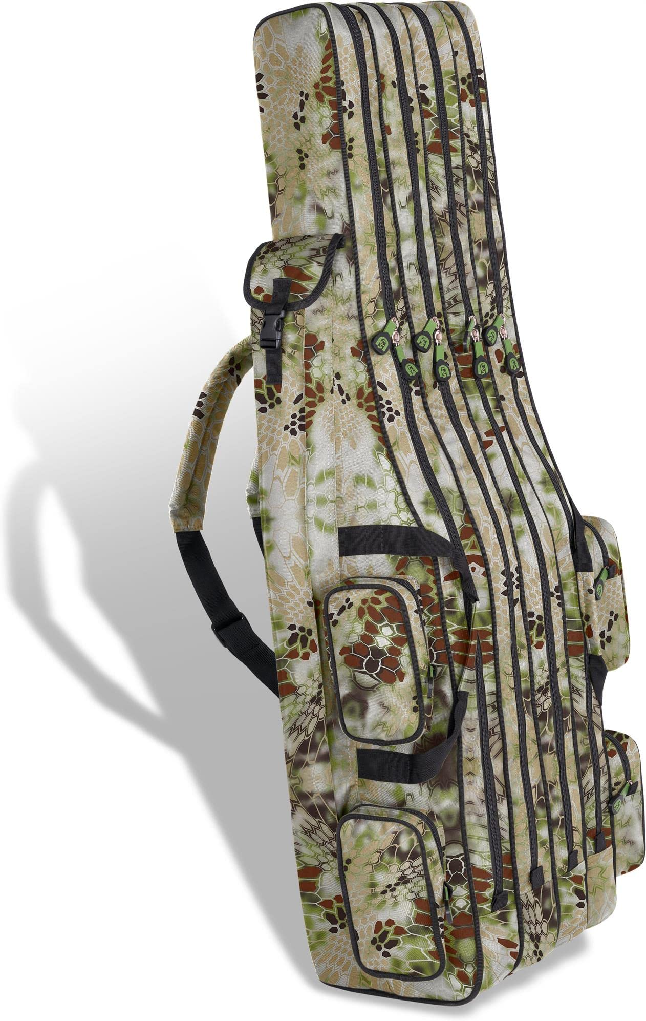 Rutentasche Rod Case mit 4 Innenfächern, Wald-Camo 4 Innenfächer 160cm