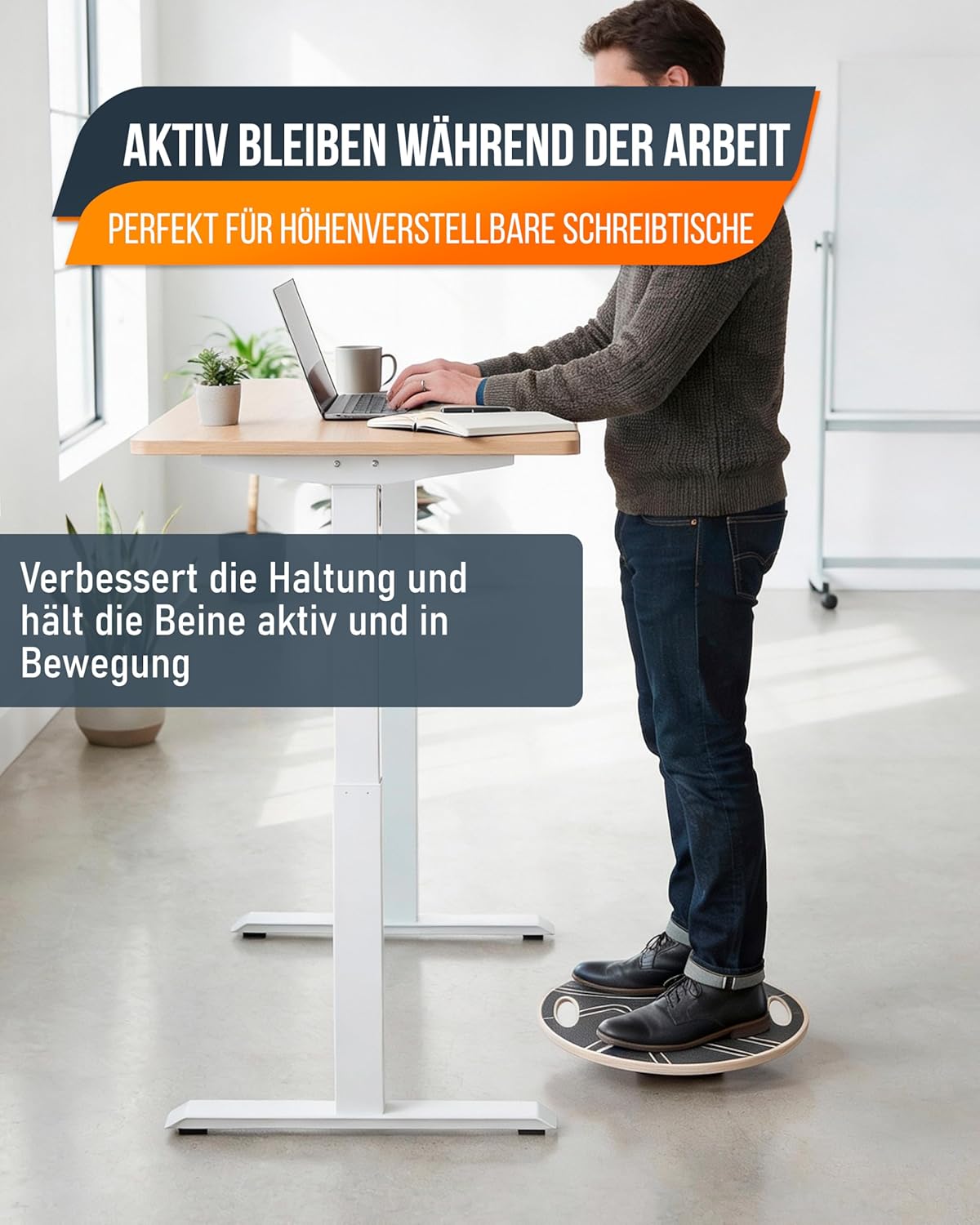 Balancebrett aus Holz für Ganzkörpertraining, #05 Holz – Rund (Graviert)